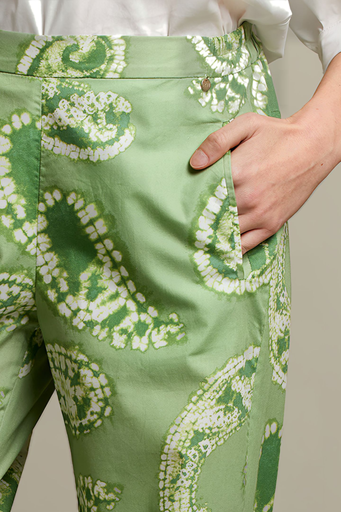 GREEN PAISLEY PANTS 4