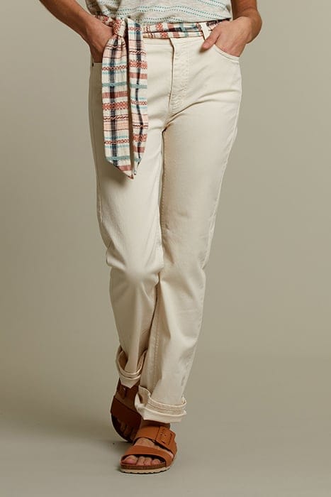 CREAM STRAIGHT PANTS 1