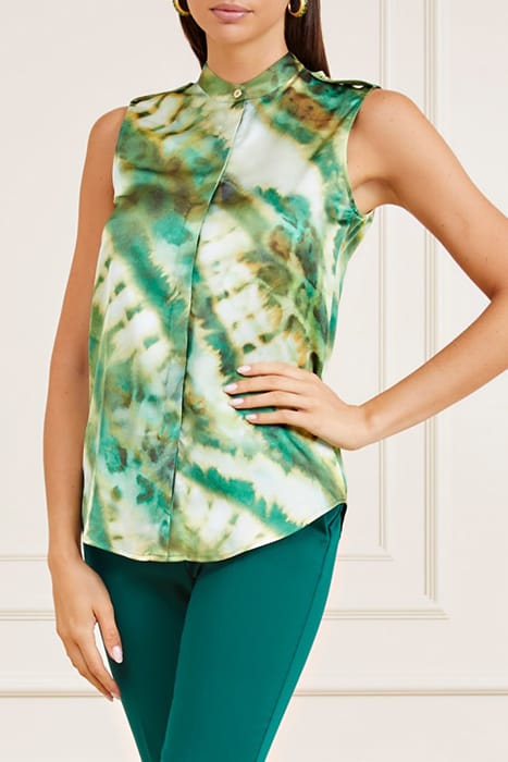 MARCIANO BY GUESS THE ICON SLEEVELESS ELUSIVE TOP PRINT 5