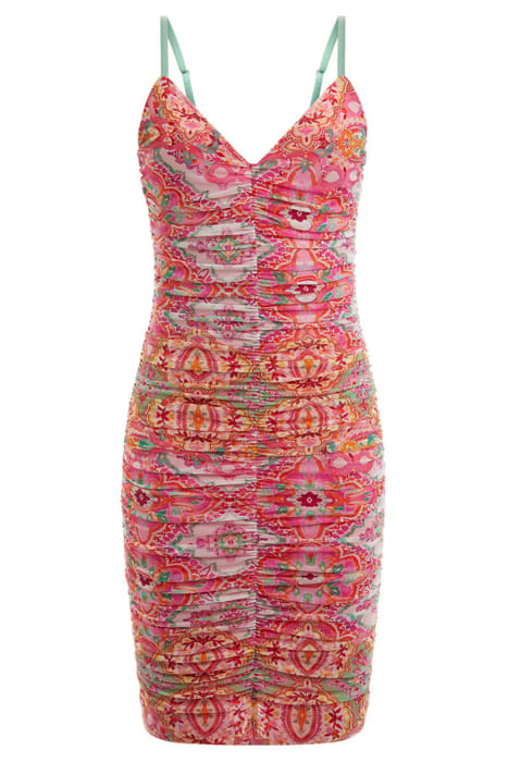 MARCIANO BY GUESS TALITHA MESH DRESS TILE PRINT 4