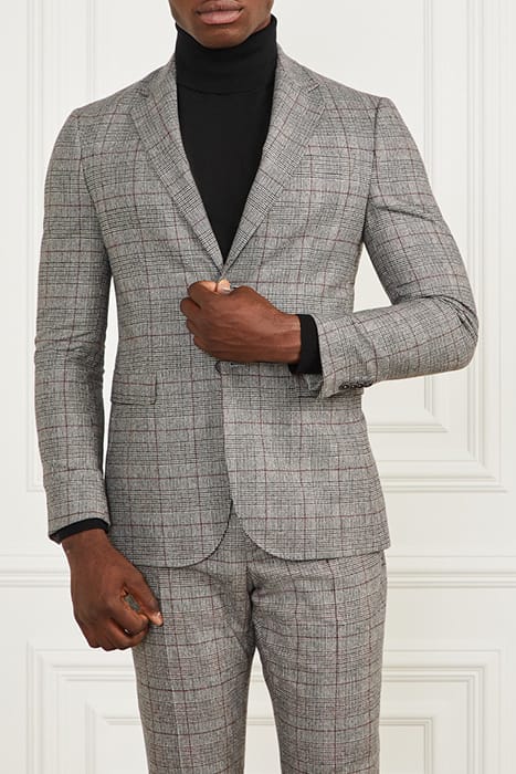MARCIANO BY GUESS SEAN NOTCH BLAZER BLACK/WHITE/RED CHECK 7
