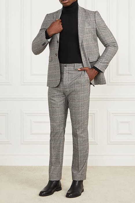 MARCIANO BY GUESS SEAN NOTCH BLAZER BLACK/WHITE/RED CHECK 6