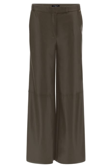 MARCIANO BY GUESS VIXEN WIDE LEG PANT OLIVE LEATHER BRANCH 4