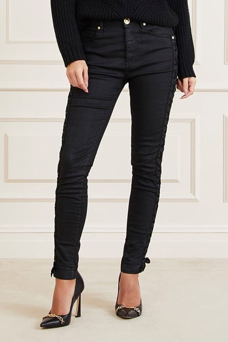 MARCIANO BY GUESS EVELYN DENIM BLACK SKINNY COATED 1