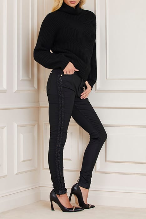 MARCIANO BY GUESS EVELYN DENIM BLACK SKINNY COATED 6
