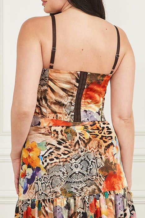 MARCIANO BY GUESS BLOSSOM CORSET WILD FLOWER FALL TOP PRINT 2
