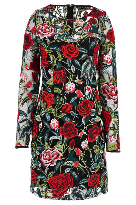 MARCIANO BY GUESS ROSA DRESS BLACK FLORAL MULTI 3