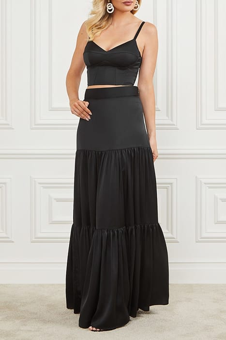 MARCIANO BY GUESS LOLA CORSET SOLID JET BLACK TOP 3