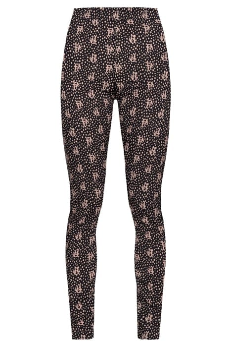 LOTO PANTALONE GEORGETTE STRET BLACK/NUDE 1