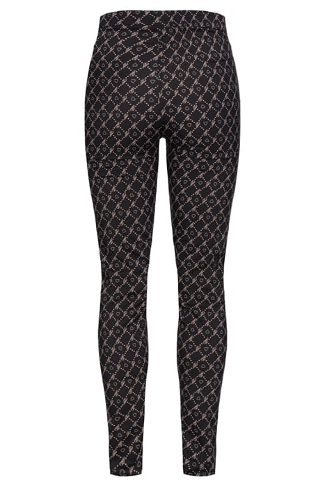 LOTO PANTALONE GEORGETTE STRET BLACK/NUDE 2