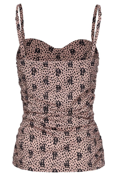 GELSOMINO CANOTTA GEORGETTE ST NUDE/BLACK 2