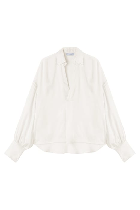 OVERSIZED VISCOSE SATIN SHIRT BEIGE 3