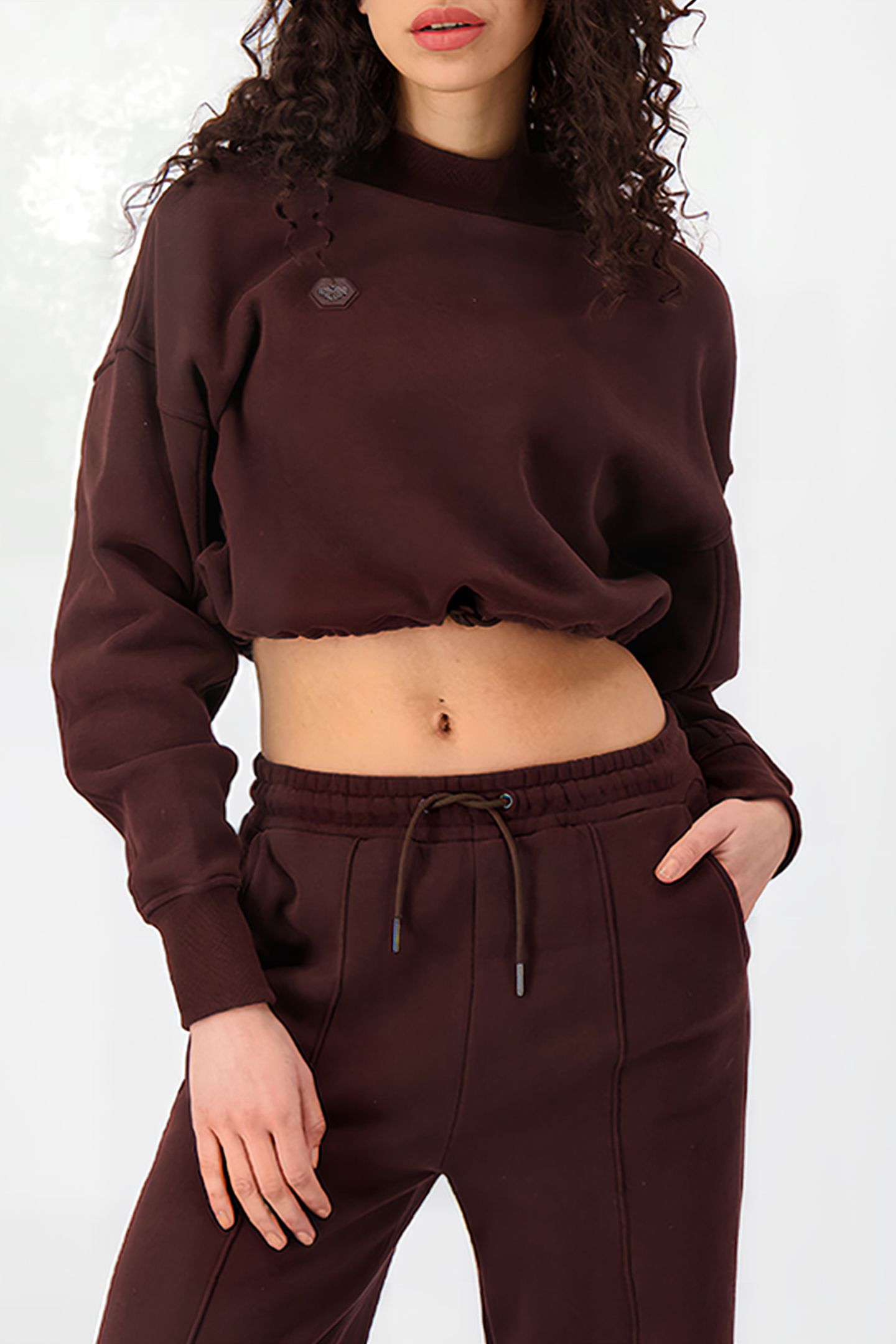 MAE CREWNECK SWEATER BROWN 1
