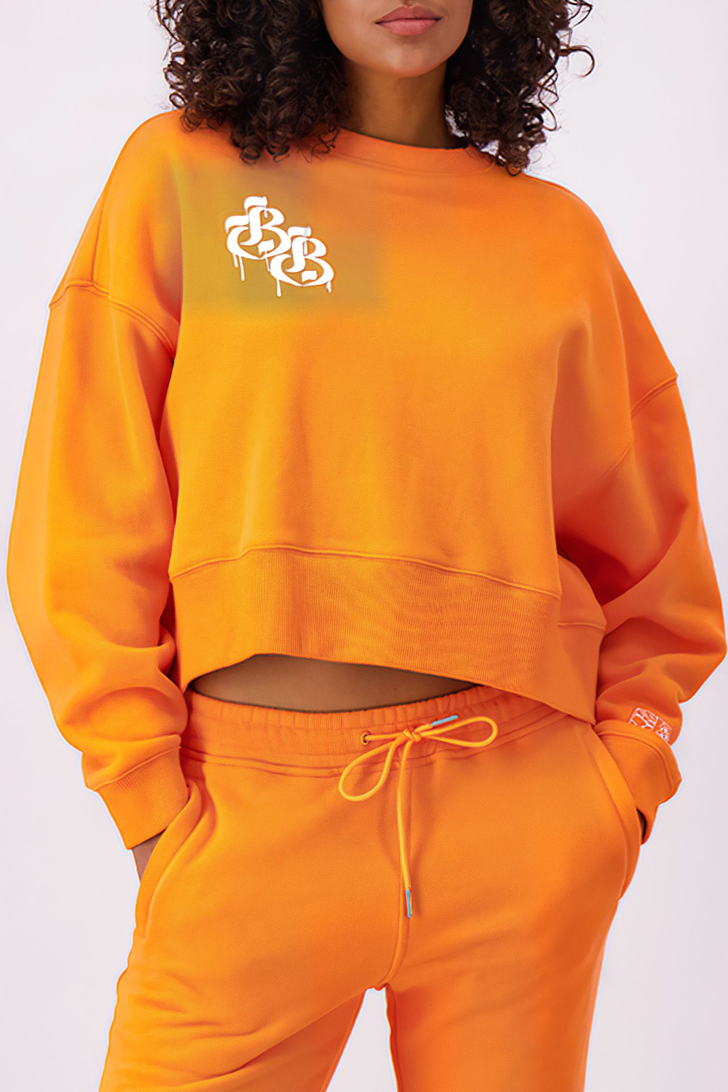 DRIPPING CREWNECK SWEATER ORANGE 1