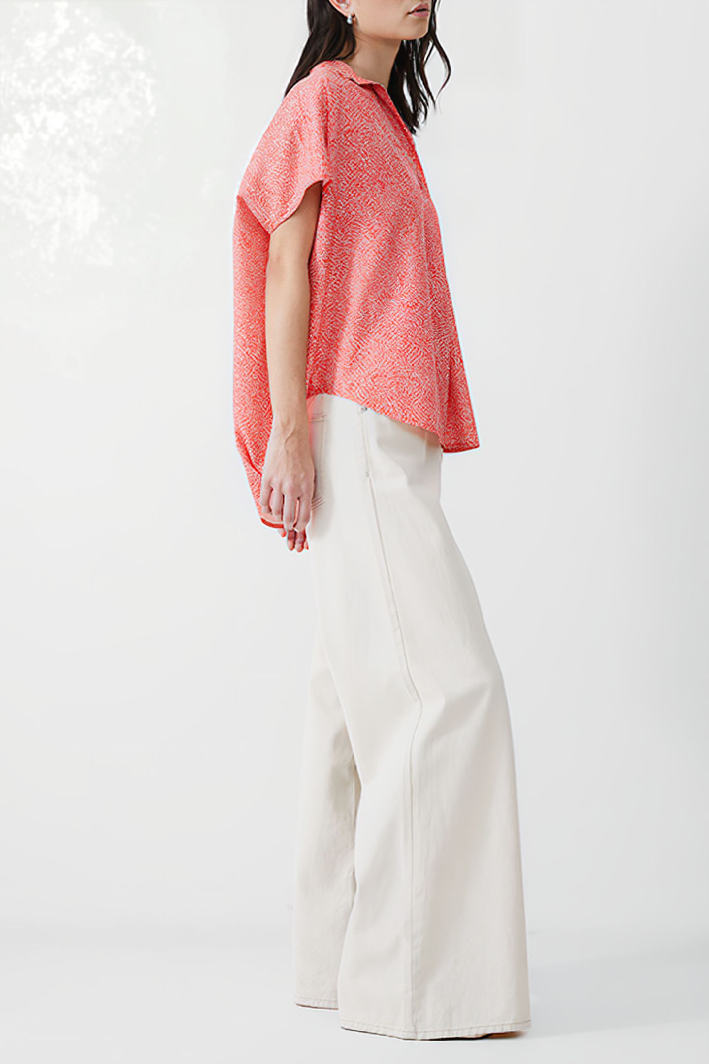 BERNICE CREPE LIGHT POPOVER MANDARIN/SEAPINK/IVR 4