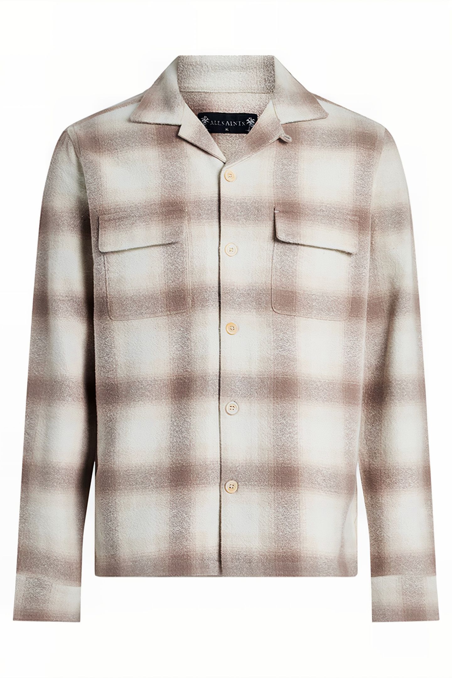 KNOLL LS SHIRT OATMEAL WT/CHESTNU 4
