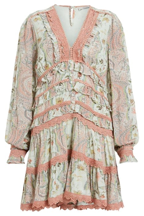 ZORA CASCADE DRESS SPRING GREEN 4