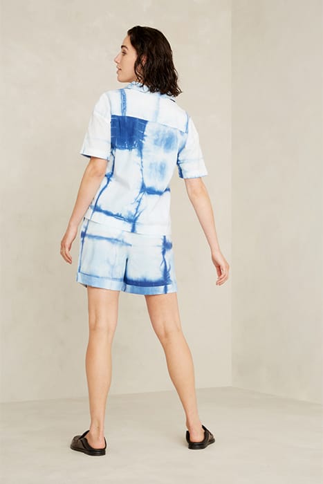 MARISOL SHORT SHIBORI NATURAL INDIGO 2