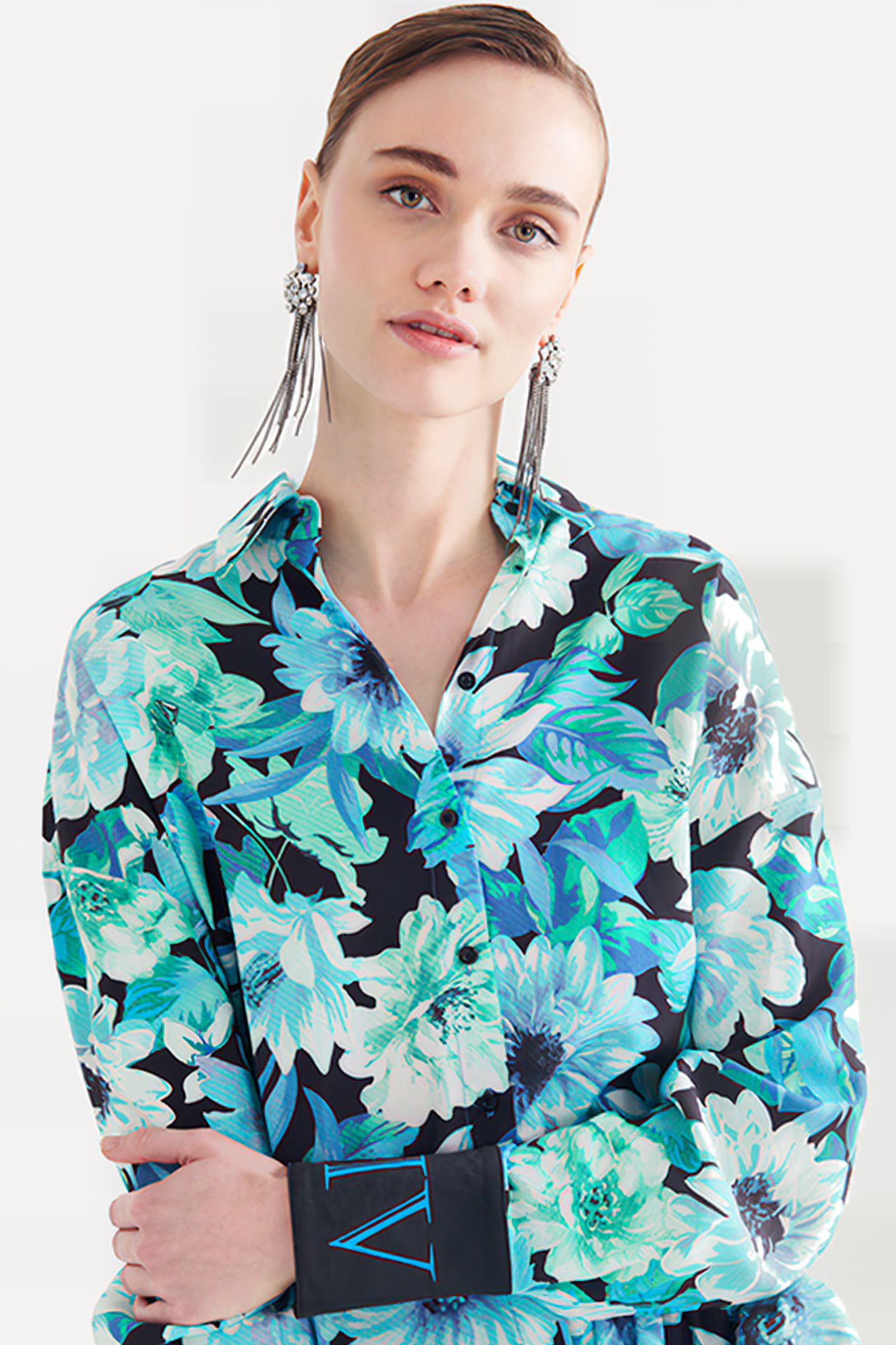 LA-SBFLORAL BLUE BLOUSE BLUE 6