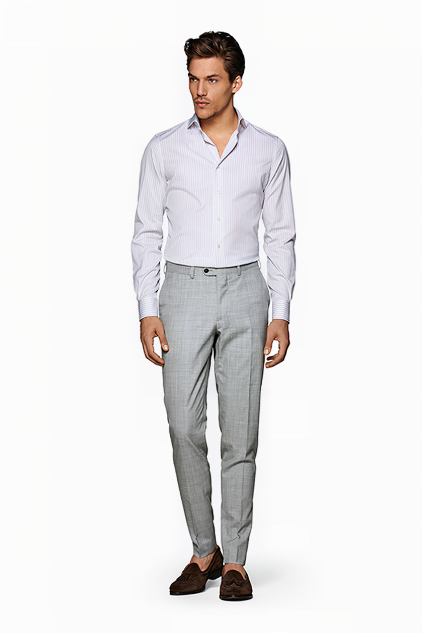 L.GREY STRIPE COTTON TENCEL LIGHT GREY 5