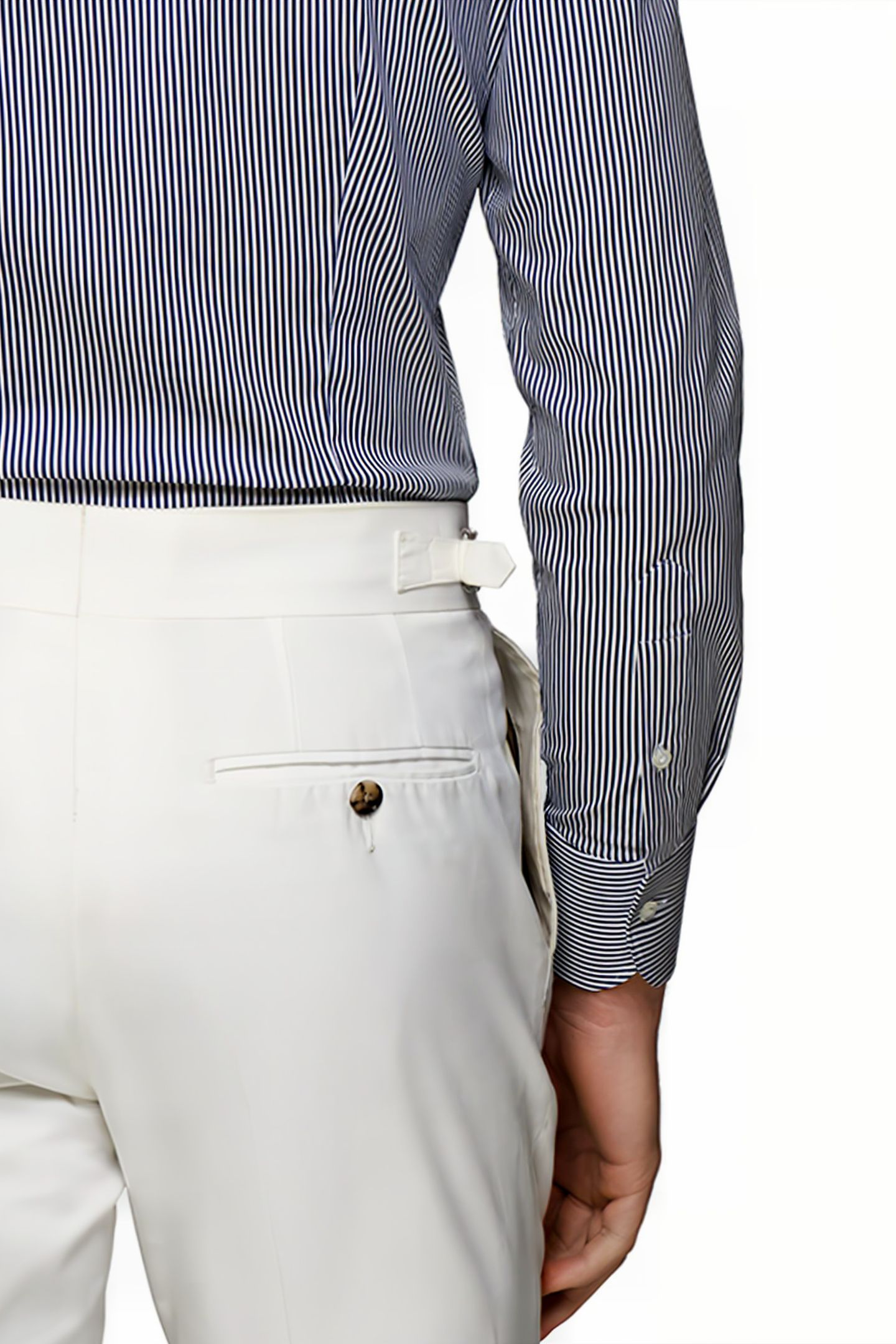 LUXURY STRETCH STRIPE NAVY 8