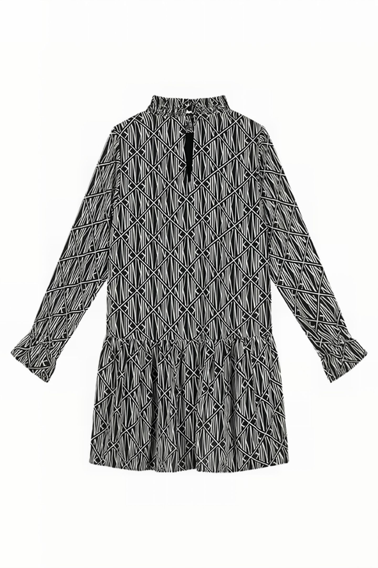 NANCY FLOWER DRESS BLACK/MARSHMALLOW 2