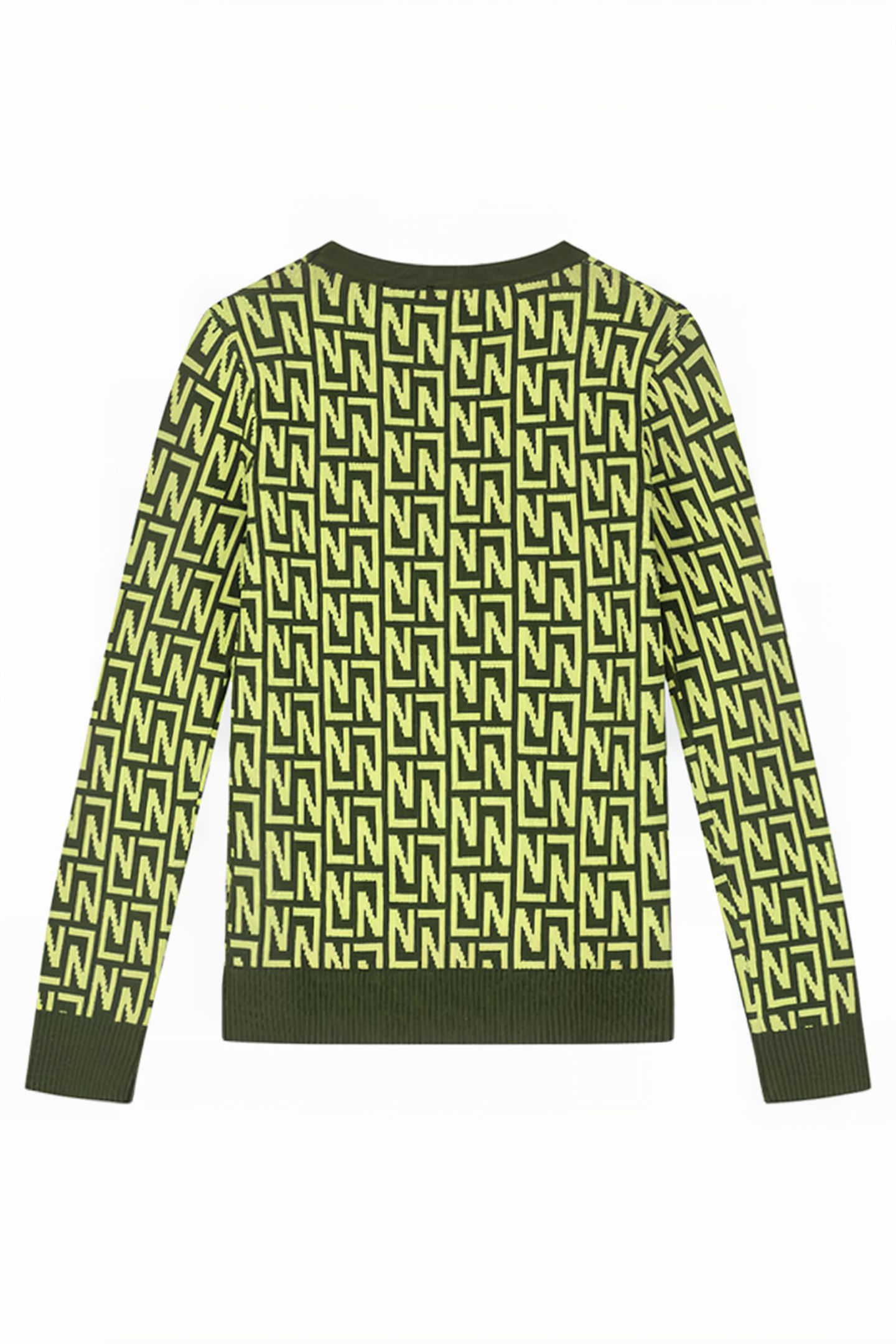 LOGO ALLOVER PULLOVER DARK GREEN/BRIGHT GREEN 2