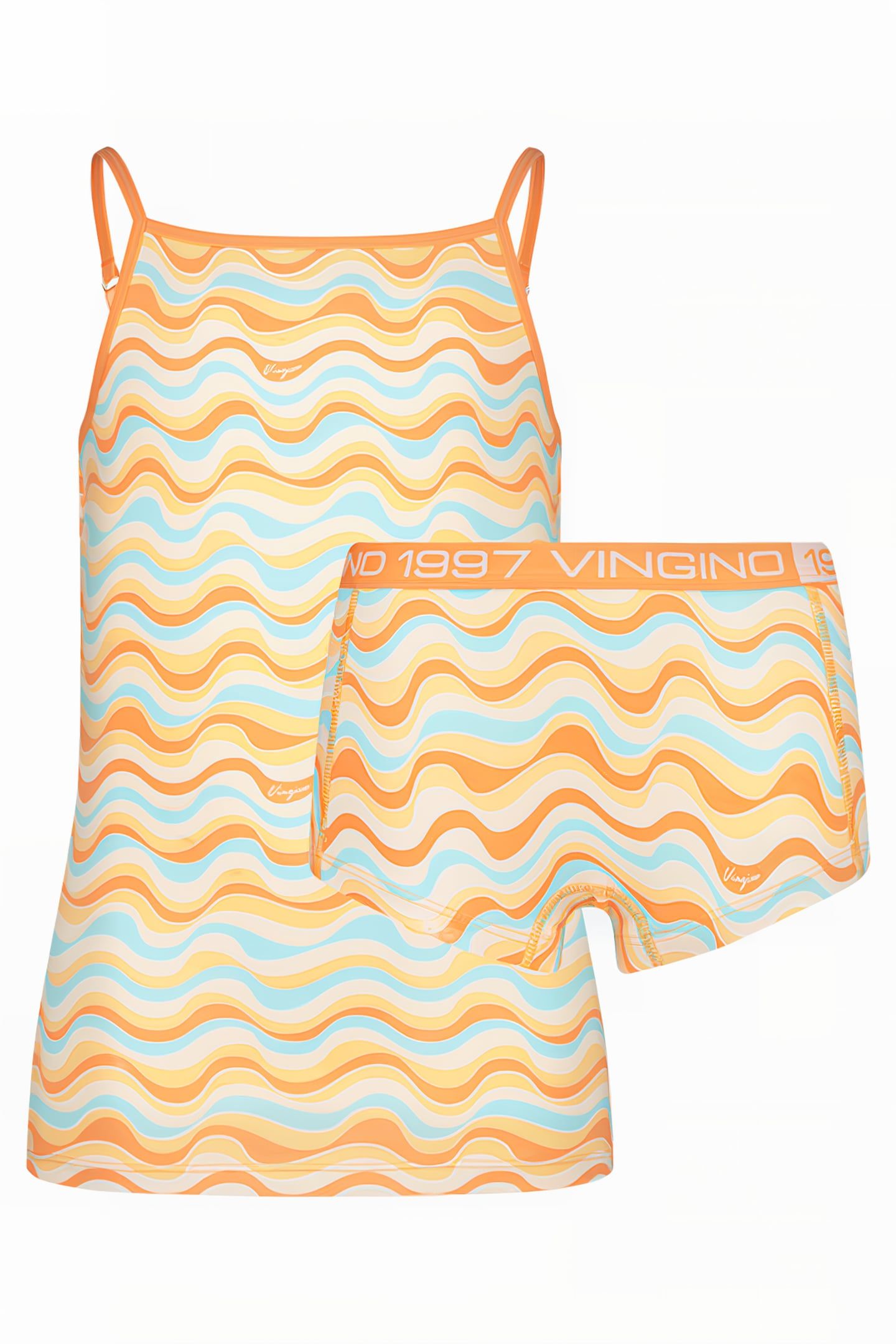 G-SO24-1 ZIGZAG SINGLET SET LIGHT NEON ORANGE 1