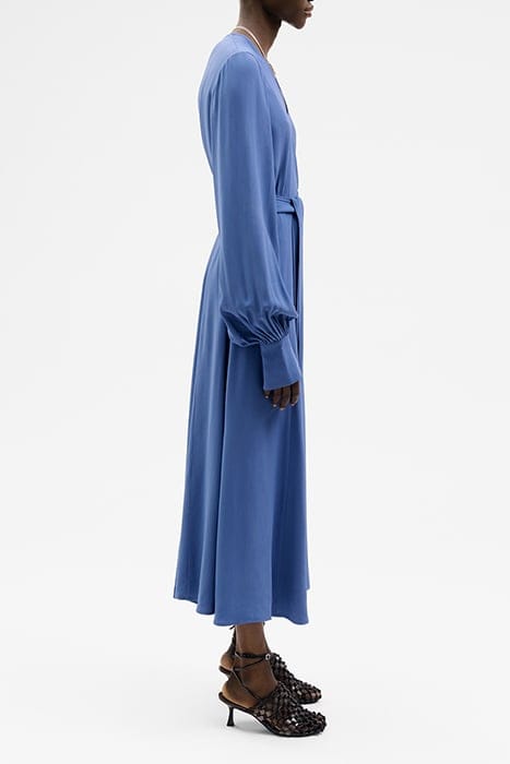 DIONNE SHORT ANKLE LENGTH MIDI DRESS OCEAN BLUE 4