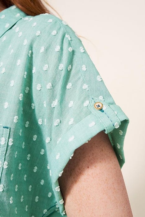 ELLA  COTTON SHIRT MID GREEN 4