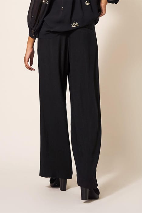 LUCINDA CREPE WIDE LEG TROUSER PURE BLACK 2