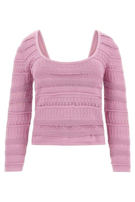 MARCIANO BY GUESS BETHANY SWEATER TOP VINTAGE KNITTED BLUSH 3