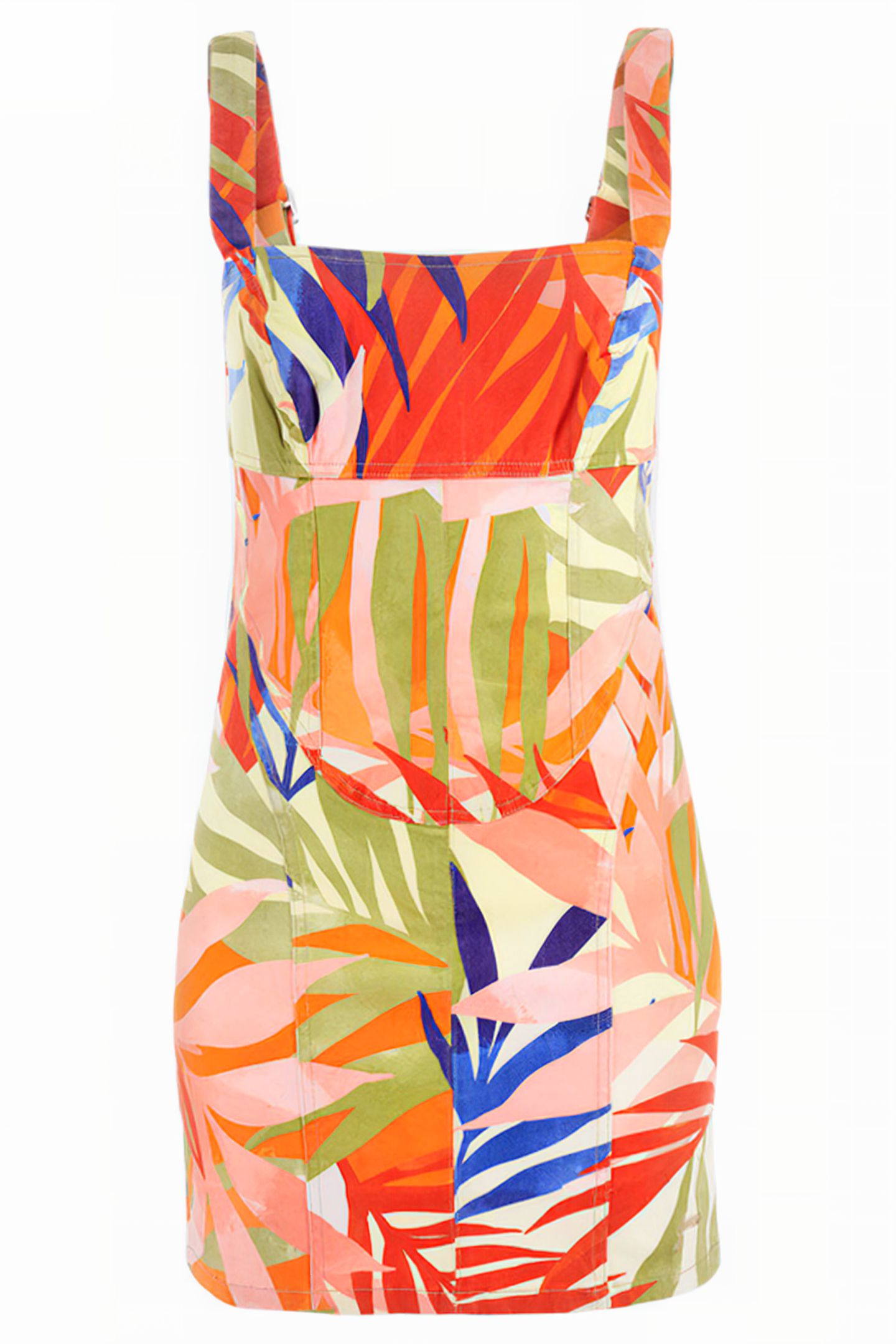 GUESS ECO SL BROOKLYN DRESS HAVANA PRINT 4