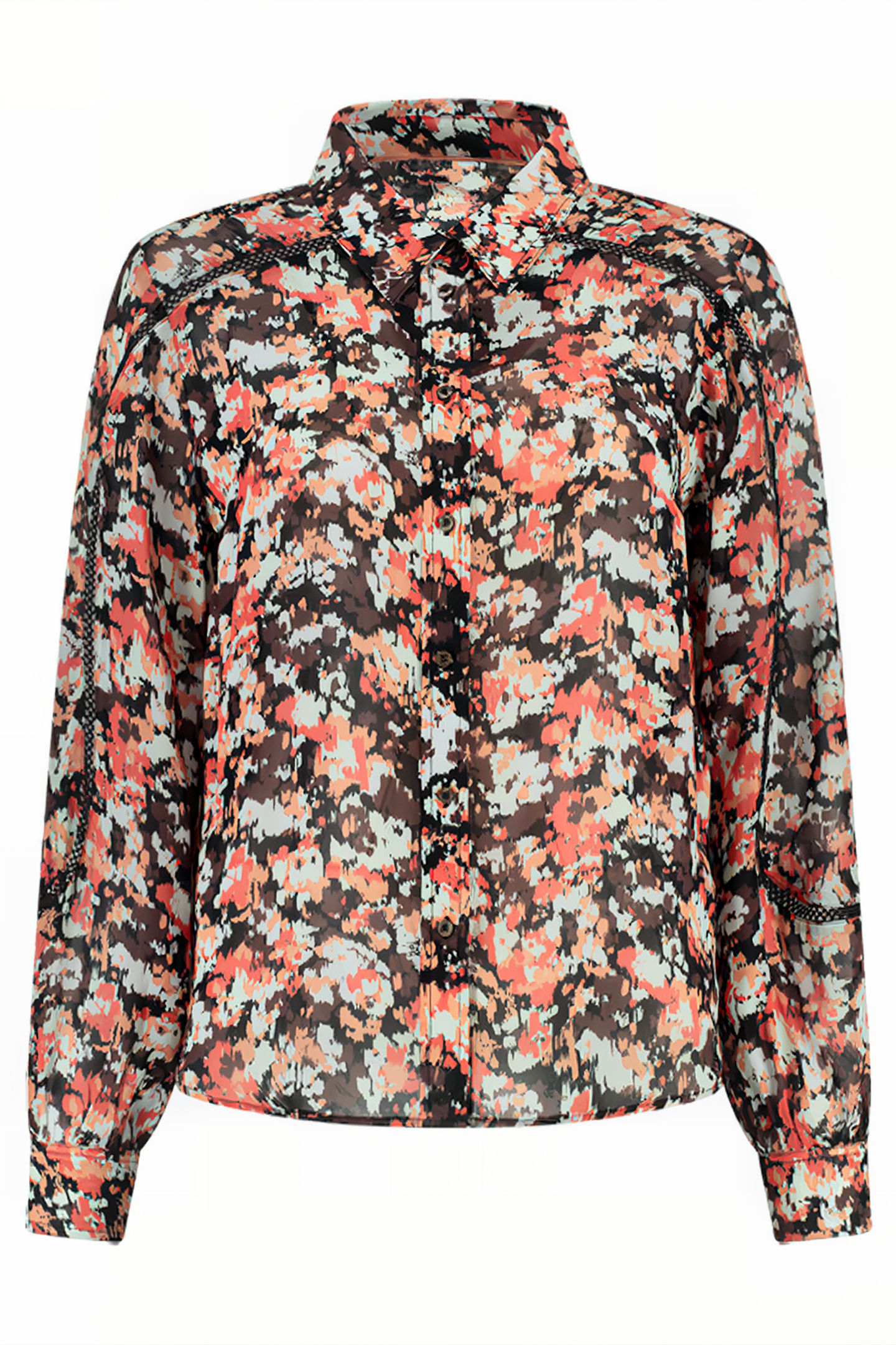 ROMA BLOUSE FLOWERFIELD BROWN 1