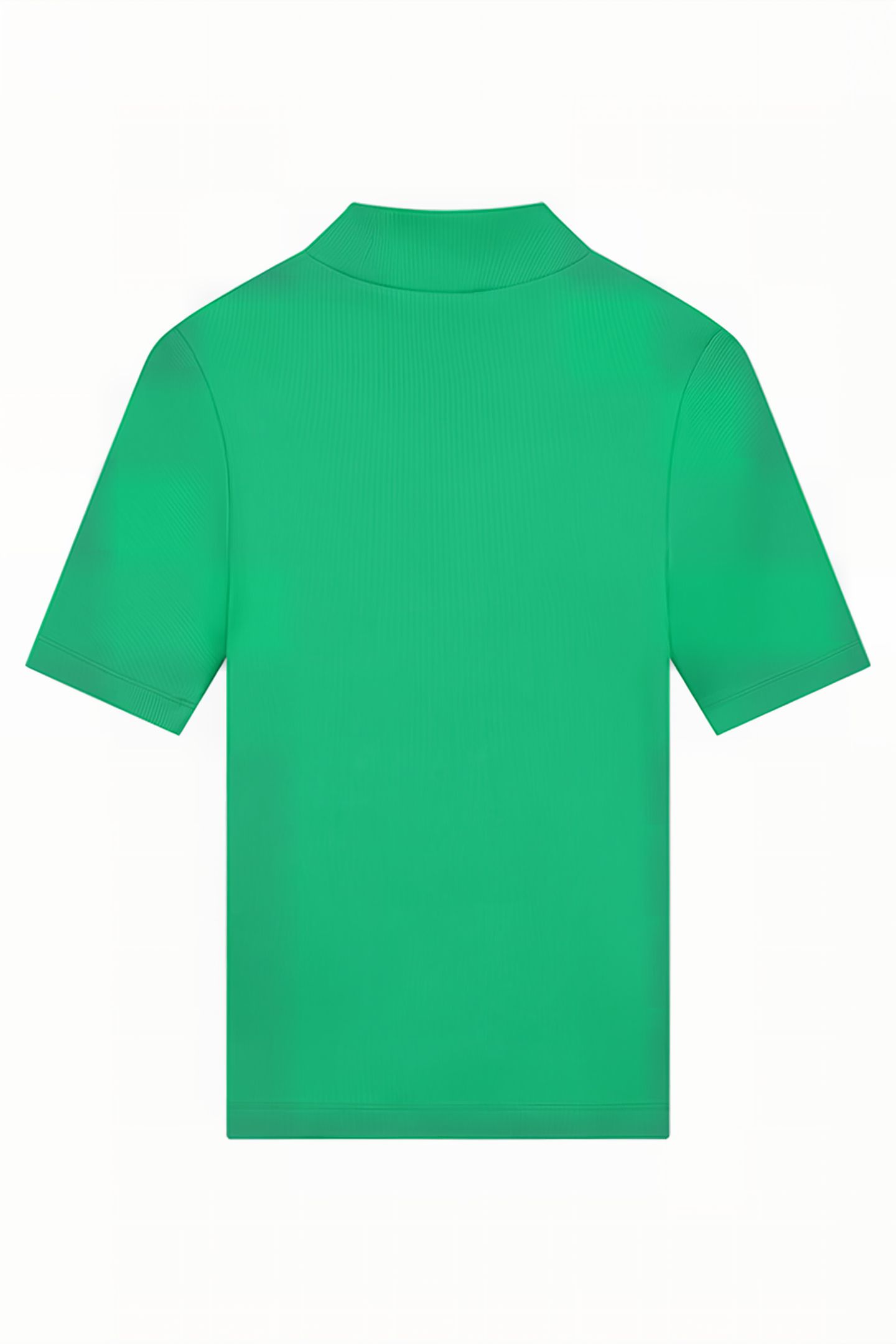 RIB TOP TURTLE NECK HYPER GREEN 2