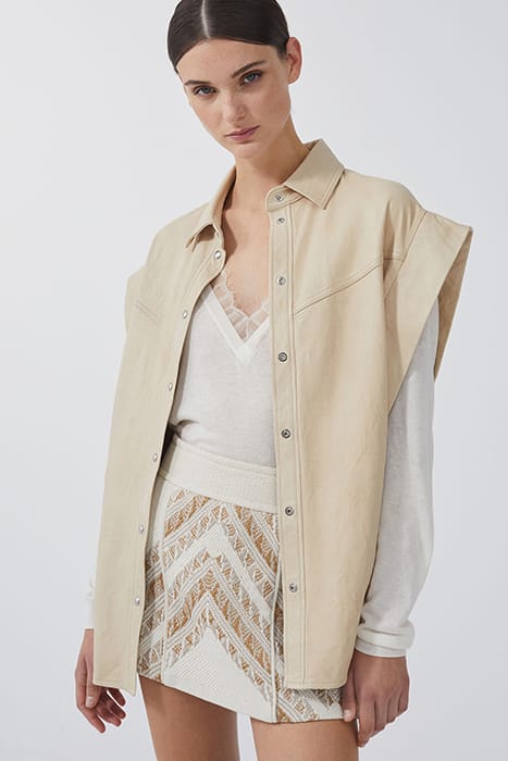 MULLEN OVERSHIRT IN BEIGE 4