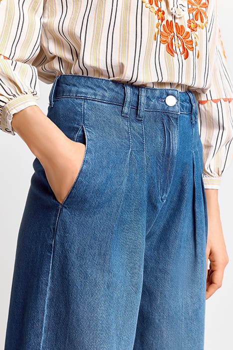 WIDE LEG DENIM PANTS ORGANIC RECYCLED DENIM BLUE 3