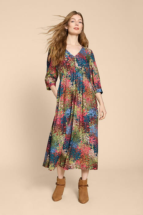 LUCY ECO VERO MINI DRESS PINK PRINTED 1
