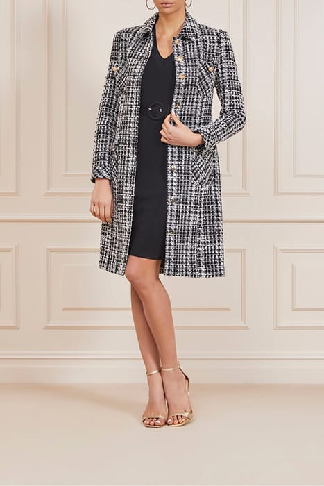 MARCIANO BY GUESS MEGAN COAT CHECK BLACK AND WHIT 3