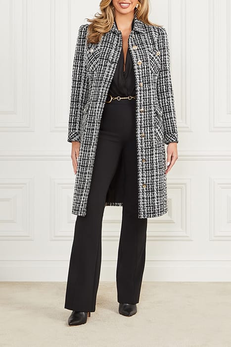 MARCIANO BY GUESS MEGAN COAT CHECK BLACK AND WHIT 5