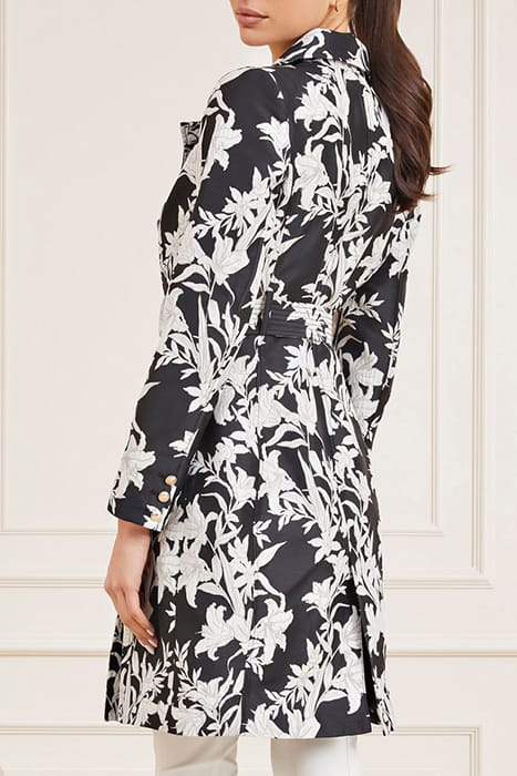 MARCIANO BY GUESS SUNBURST TRENCH BLACK PRINT 8