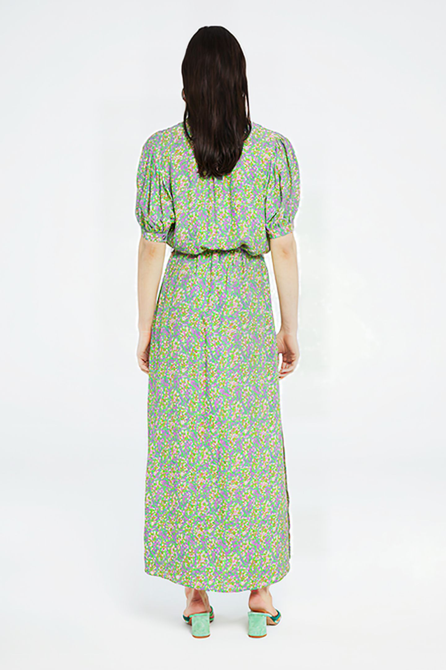 GIRLFRIEND MAXI DRESS LOVENDER/PARAKEET 2