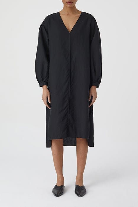 PUFF SLEEVE DRESSES BLACK 1