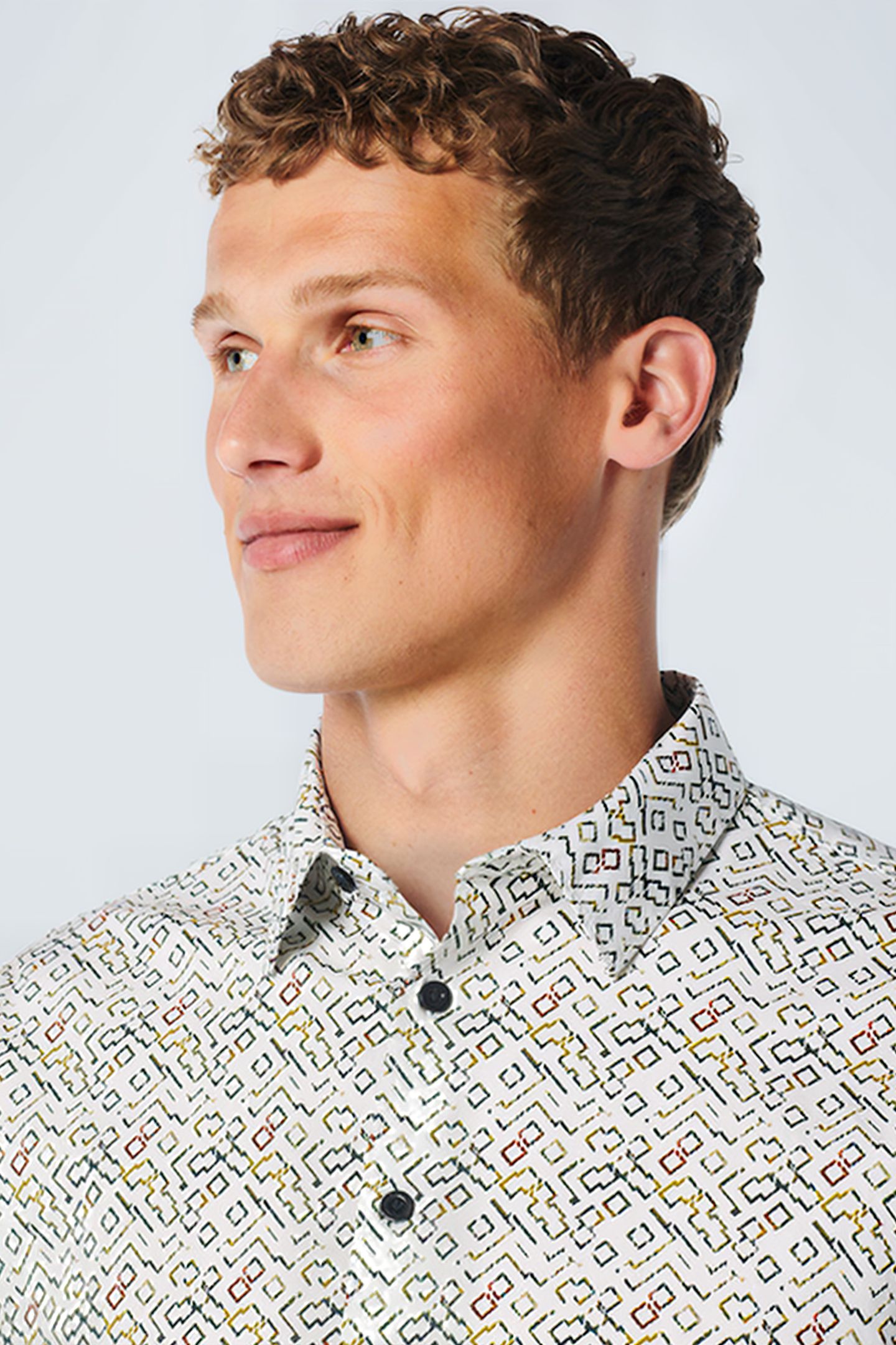 SHIRT STRETCH ALLOVER PRINTED WHITE 6