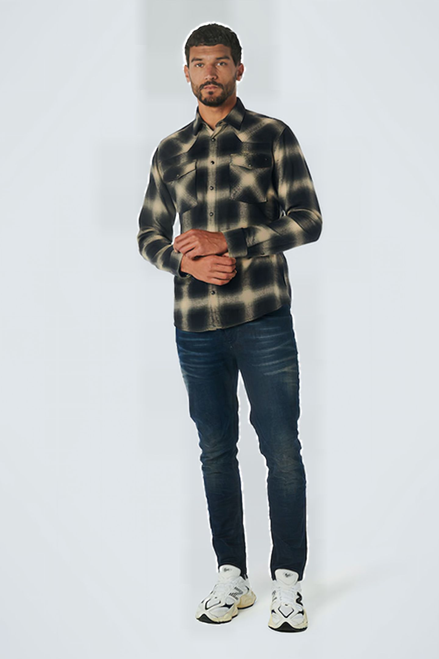 SHIRT CHECK DARK GREEN 3