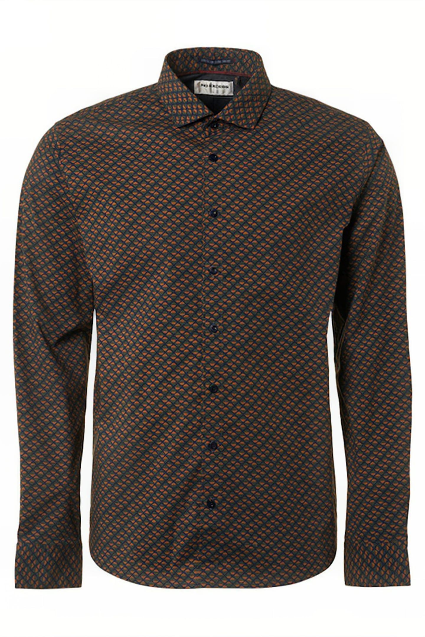 SHIRT STRETCH ALLOVER PRINTED CARAMEL 4