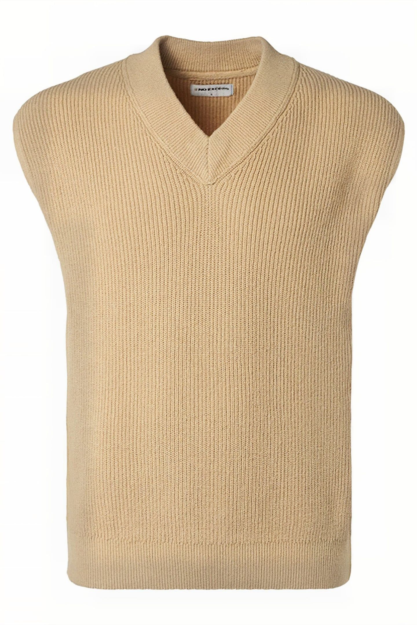 SPENCER V-NECK RELIEF RIB JACQUARD WITH WOOL STONE 4
