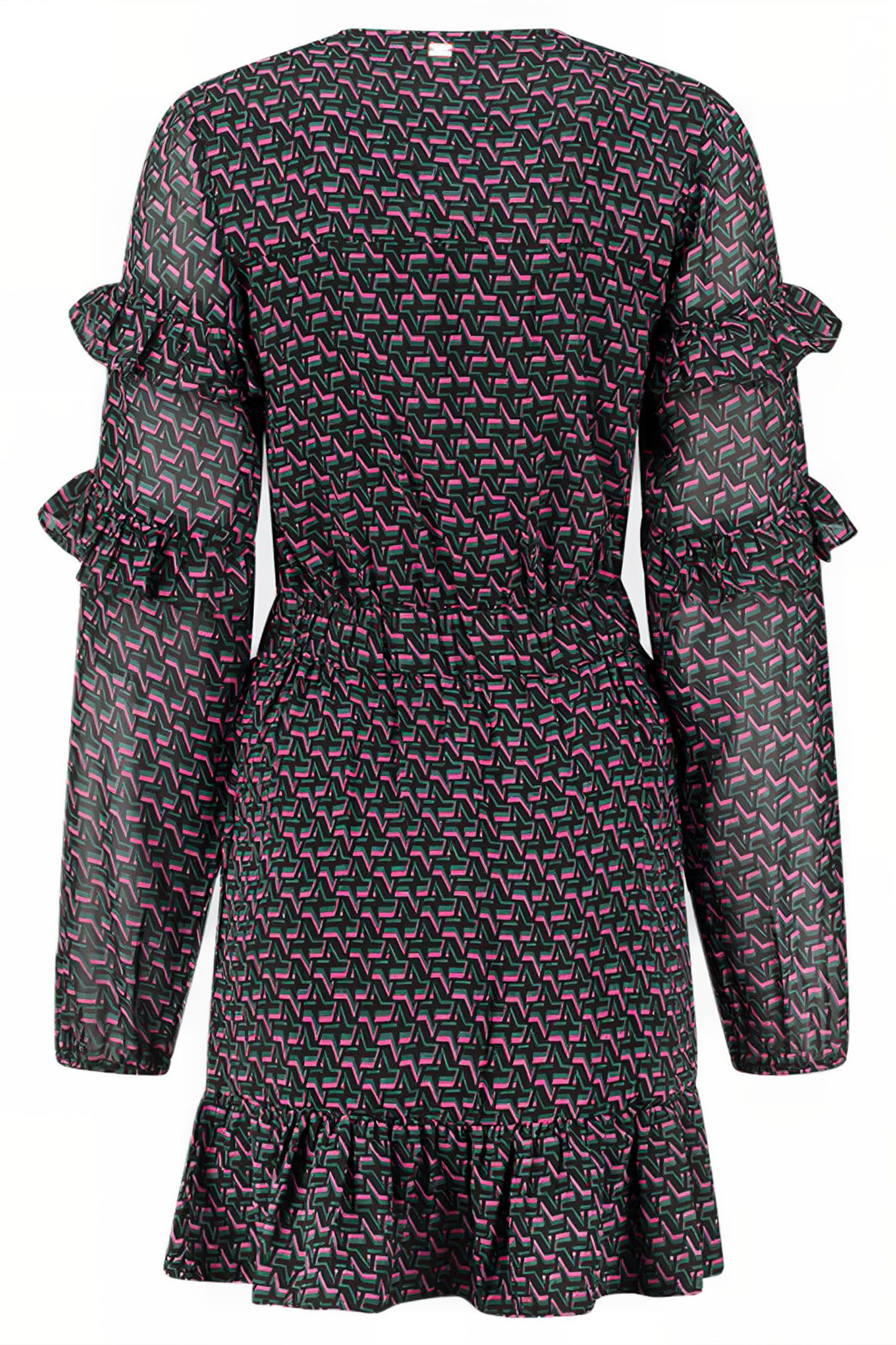 VANNA DRESS BLACK/RASPBERRY ROSE 3