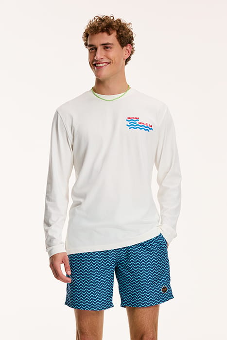 MEN BARCELONA SOCIAL CLUB LONGSLEEVE JET STREAM WHITE 1