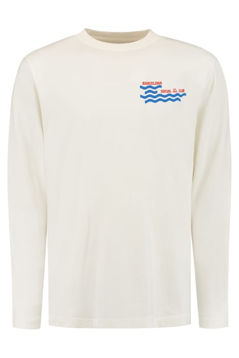 MEN BARCELONA SOCIAL CLUB LONGSLEEVE JET STREAM WHITE 4